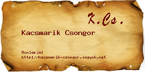 Kacsmarik Csongor névjegykártya